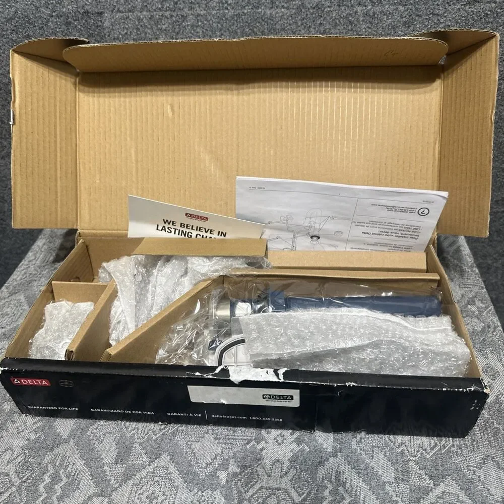 Delta Portwood Bathroom Faucet Single Hole Handle - Brushed Nickel - 15770LF-SP